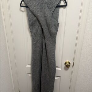 Express Charcoal Knit Jumpsuit